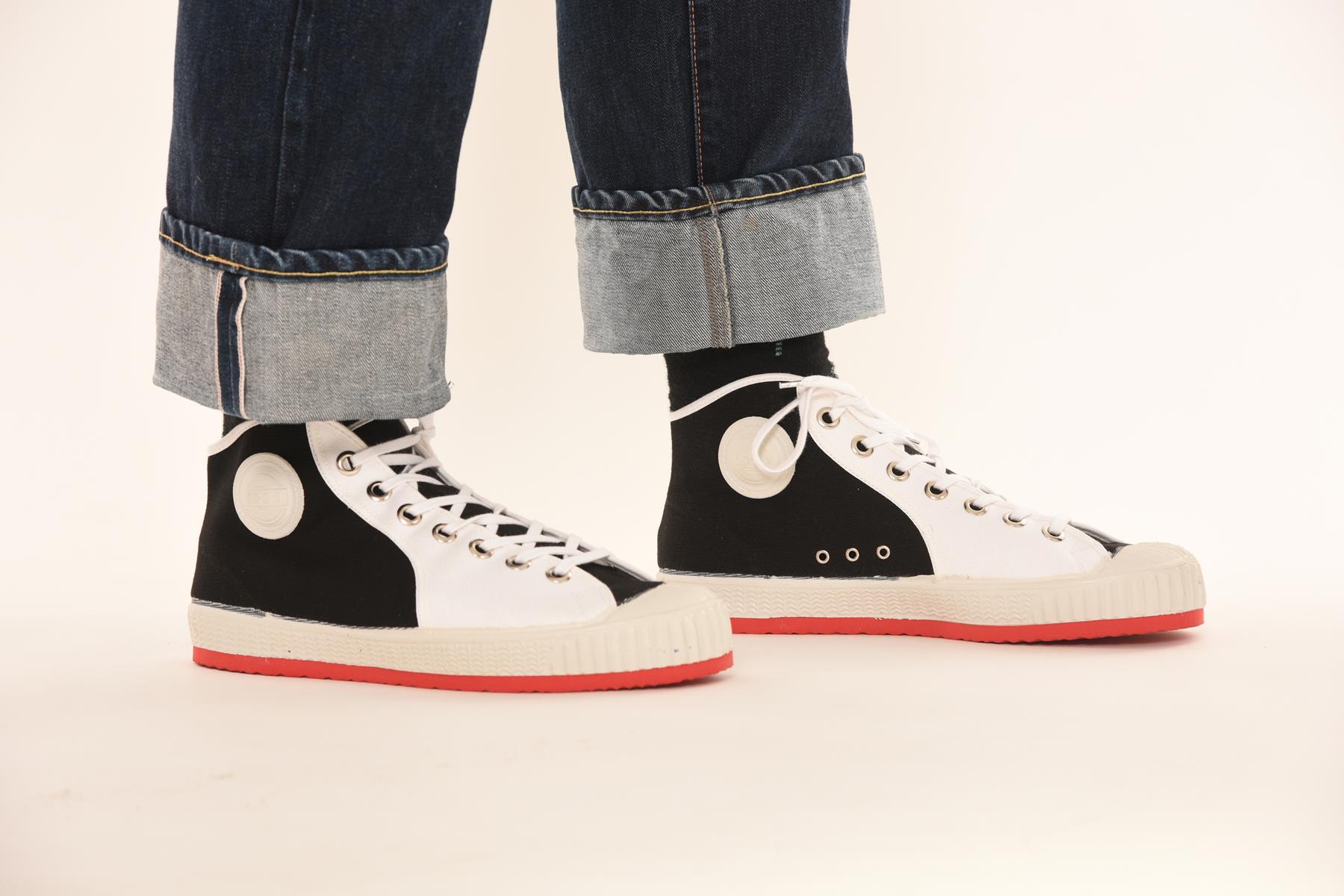 Black White and Red Basketball Boots - Freddies of Pinewood
